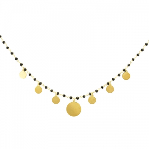 Srebrny naszyjnik CHOKER z MEDALIKAMI