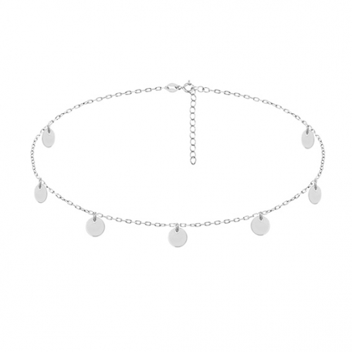 Srebrny choker z MEDALIKAMI