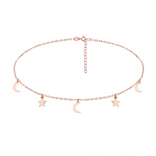 Srebrny choker z MEDALIKAMI